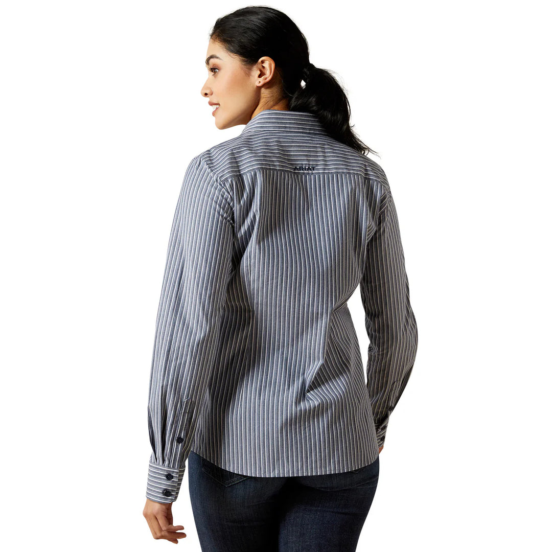 Ariat - Women's Blue Stripe Team Kirby Stretch Shirt