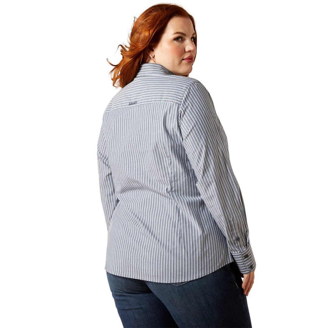 Ariat - Women's Blue Stripe Team Kirby Stretch Shirt