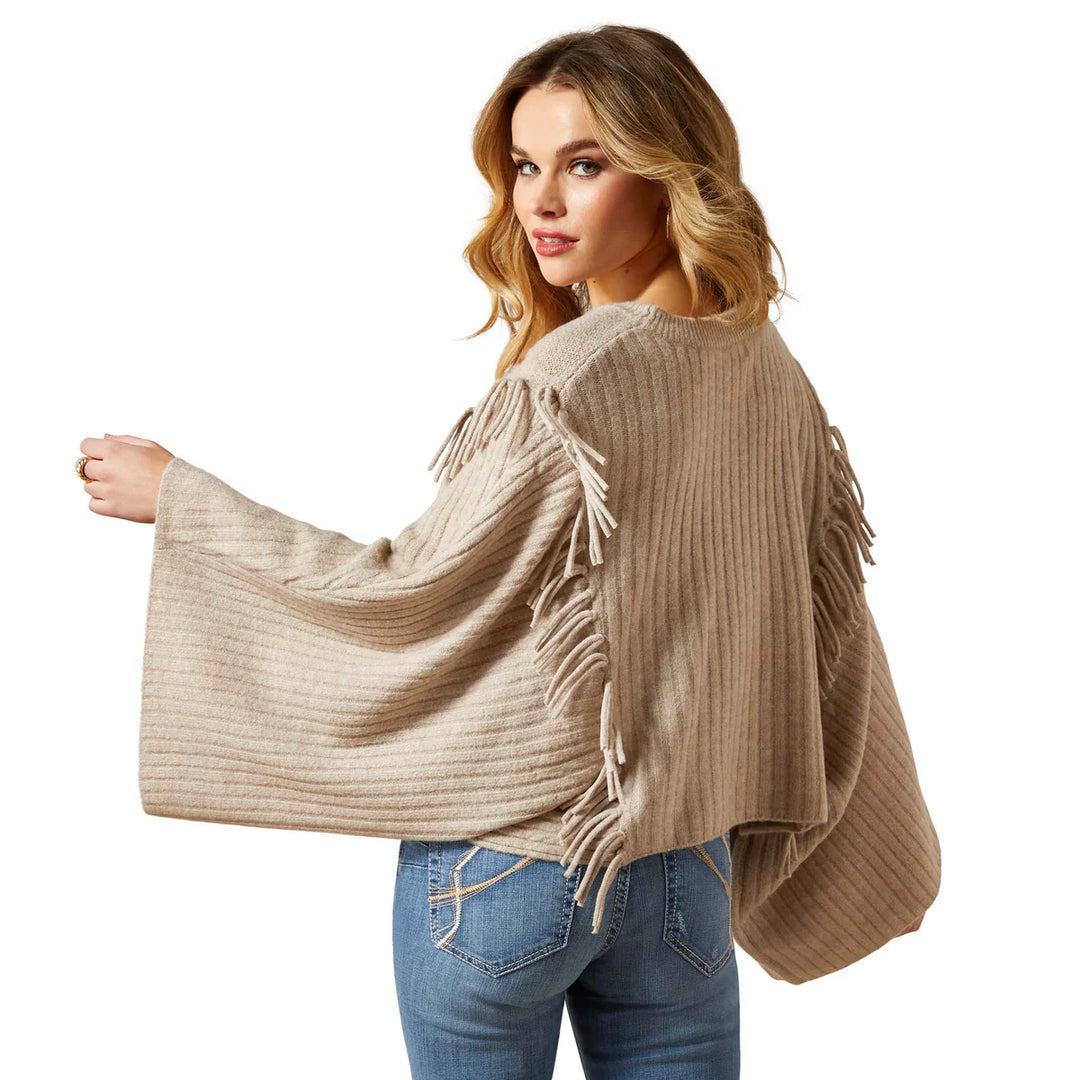 Ariat - Women's Lia Poncho Sweater Oatmeal Heather