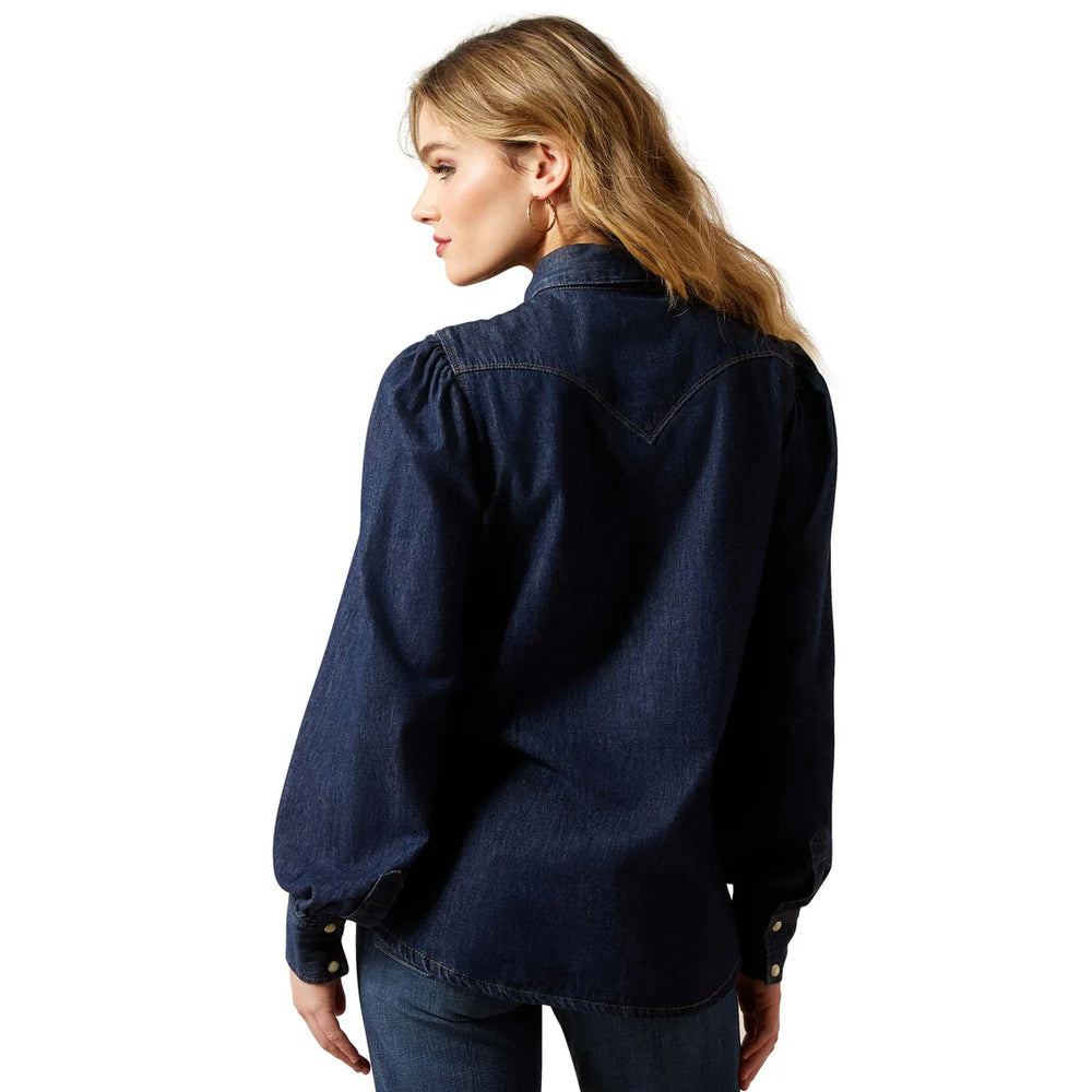 Ariat - Women's Puff Sleeve Denim LS Shirt