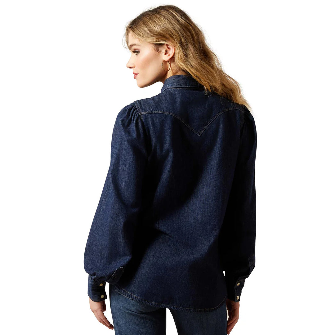 Ariat - Women's Puff Sleeve Denim LS Shirt