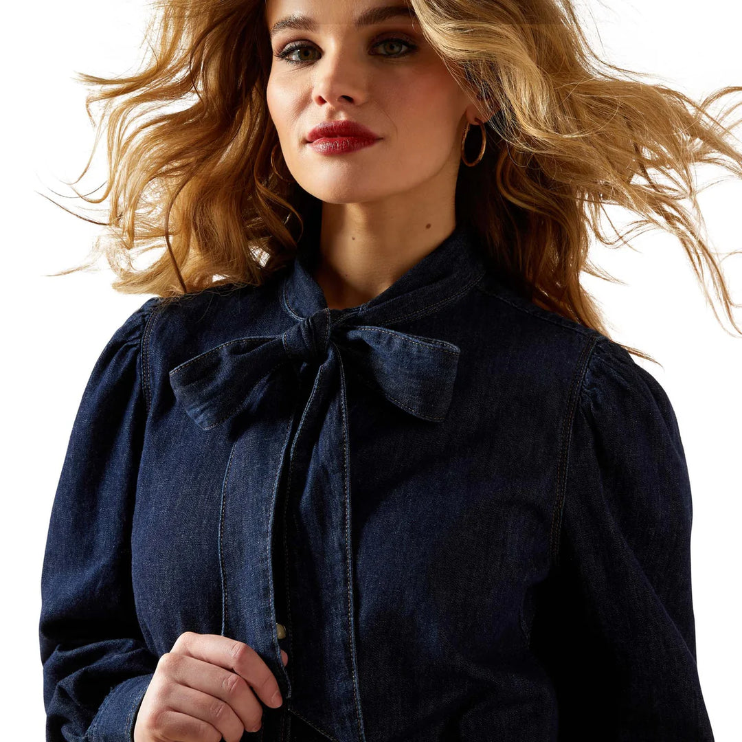 Ariat - Women's Puff Sleeve Denim LS Shirt