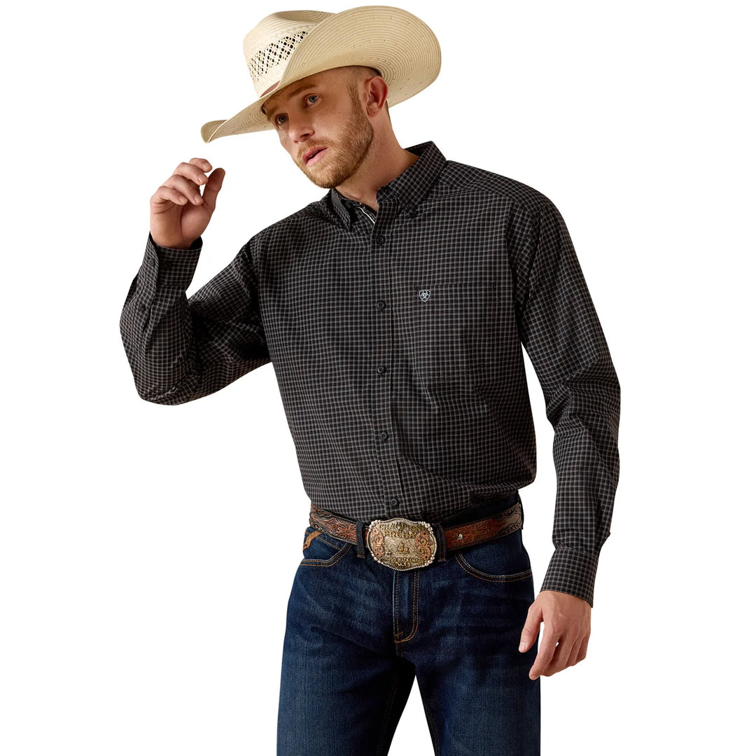 Ariat - Mens Pro Series Triston Black Classic Fit LS Shirt