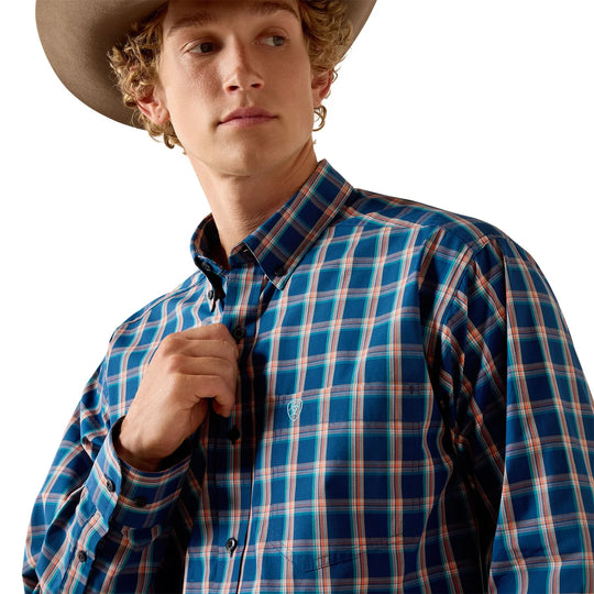 Ariat - Men's Pro Series Jackson Poseidon Plaid Classic Fit Shirt
