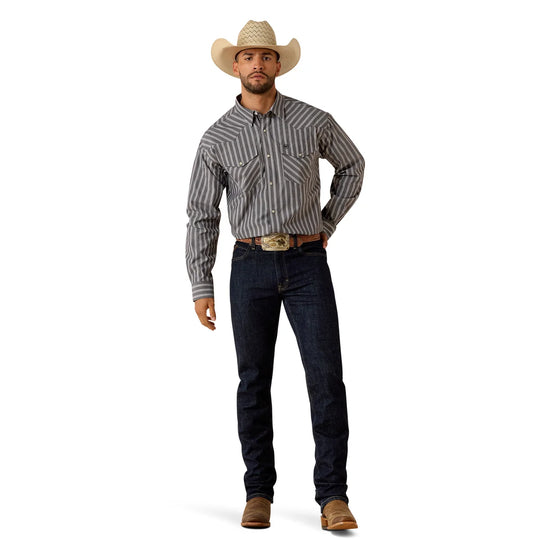 Ariat - Men's Pro Series Theron Grey Classic Fit Snap Shirt