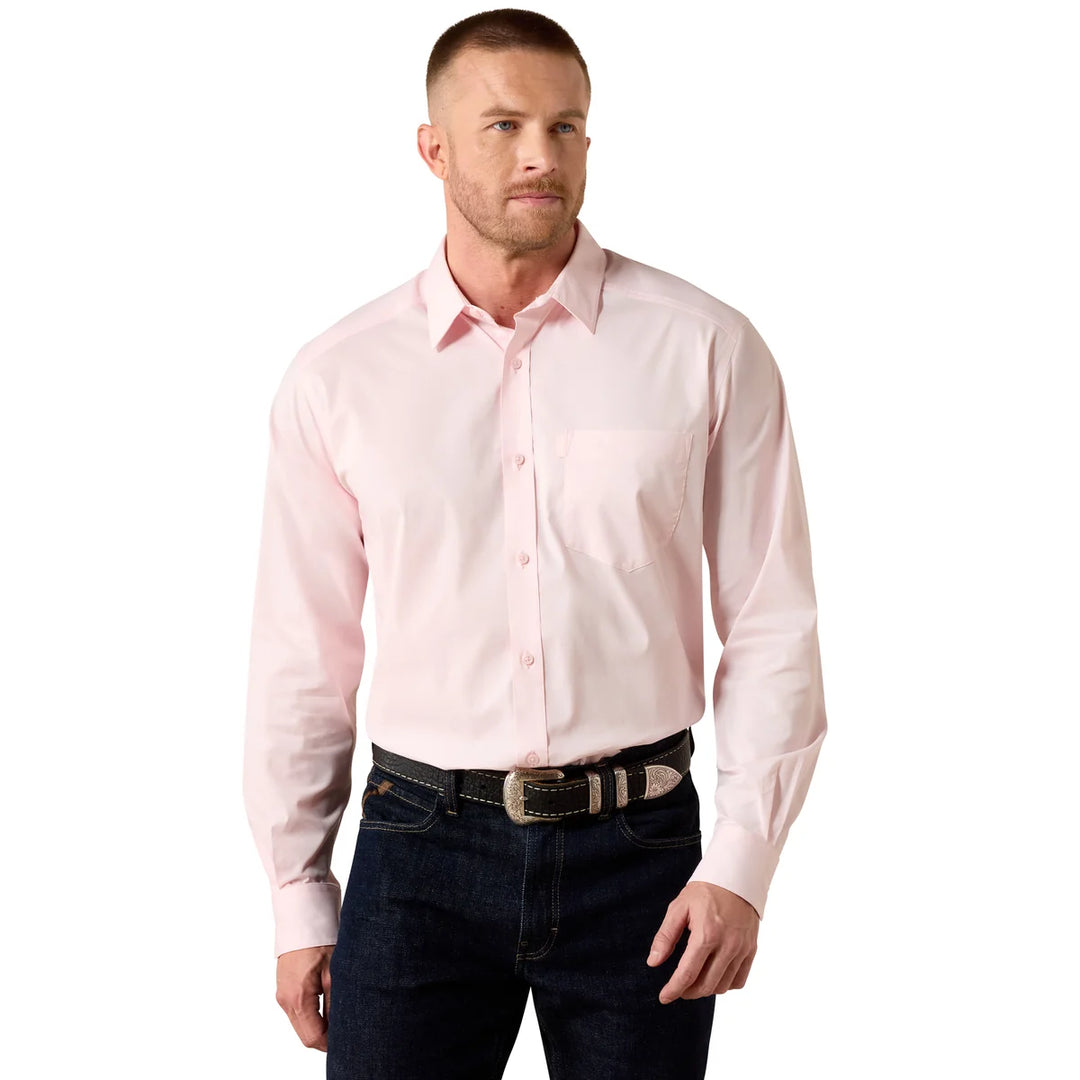 Ariat - Mens The Everything Icy Pink Classic Fit LS Shirt