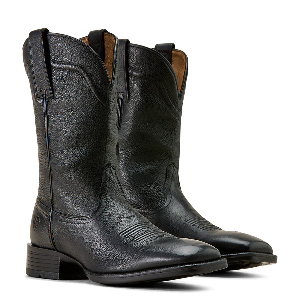 Ariat - Mens Alden Eclipse Black Wide Square Toe Western Boot
