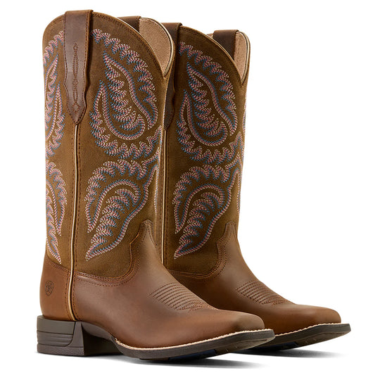 Ariat - Women's Cattle Caite Wide Square Toe Western Boot