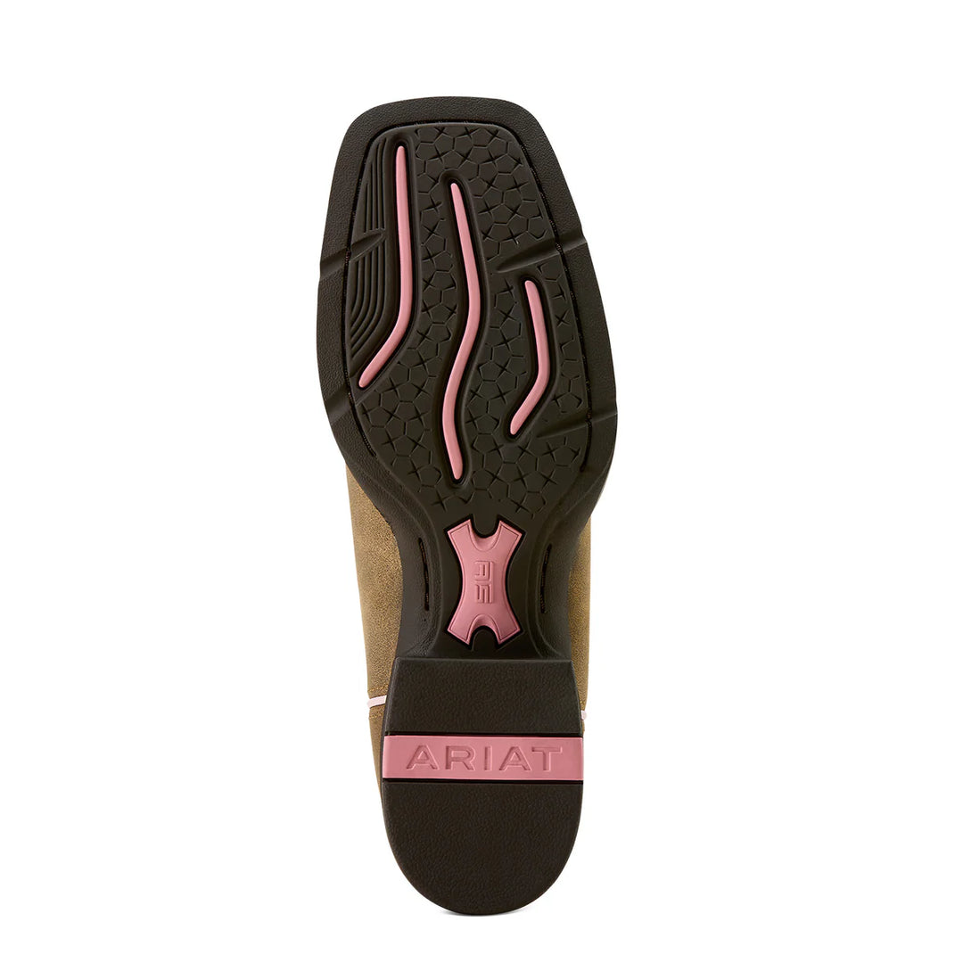 Ariat - Women's Dusty Pink Round Up Ruidoso Wide Toe Western Boot
