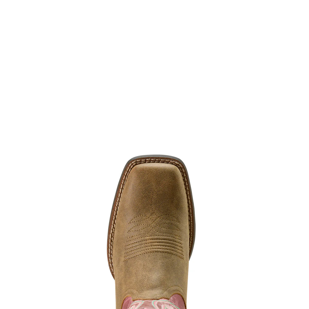 Ariat - Women's Dusty Pink Round Up Ruidoso Wide Toe Western Boot