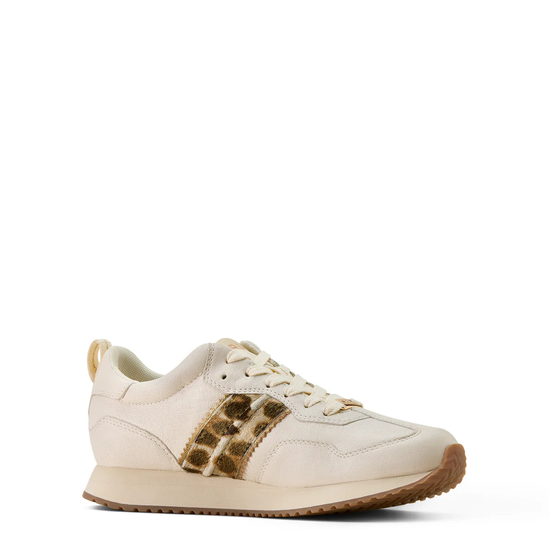 Ariat - Women's Ranch Runner Bright Cream/Gilded Leopard Hair On