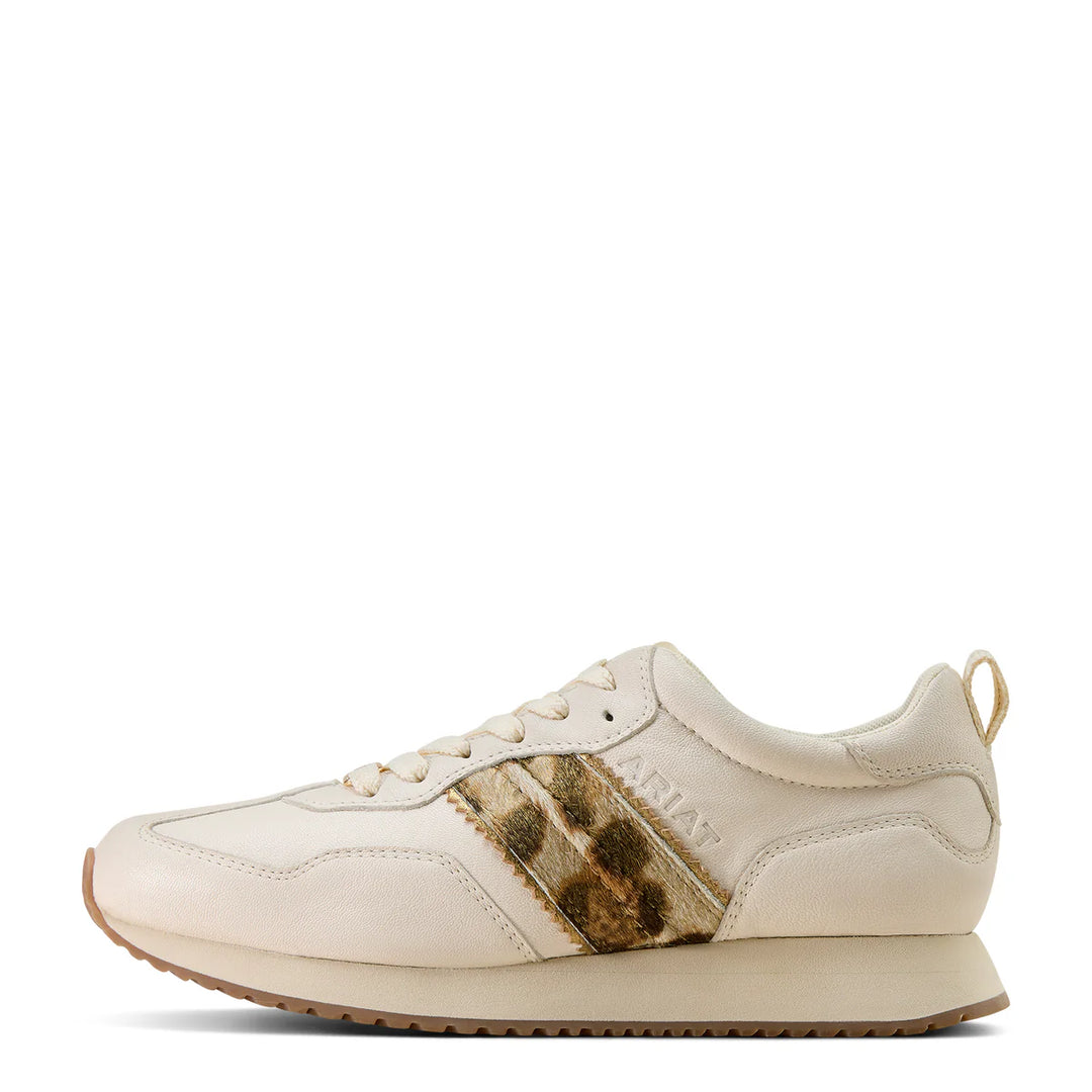 Ariat - Women's Ranch Runner Bright Cream/Gilded Leopard Hair On