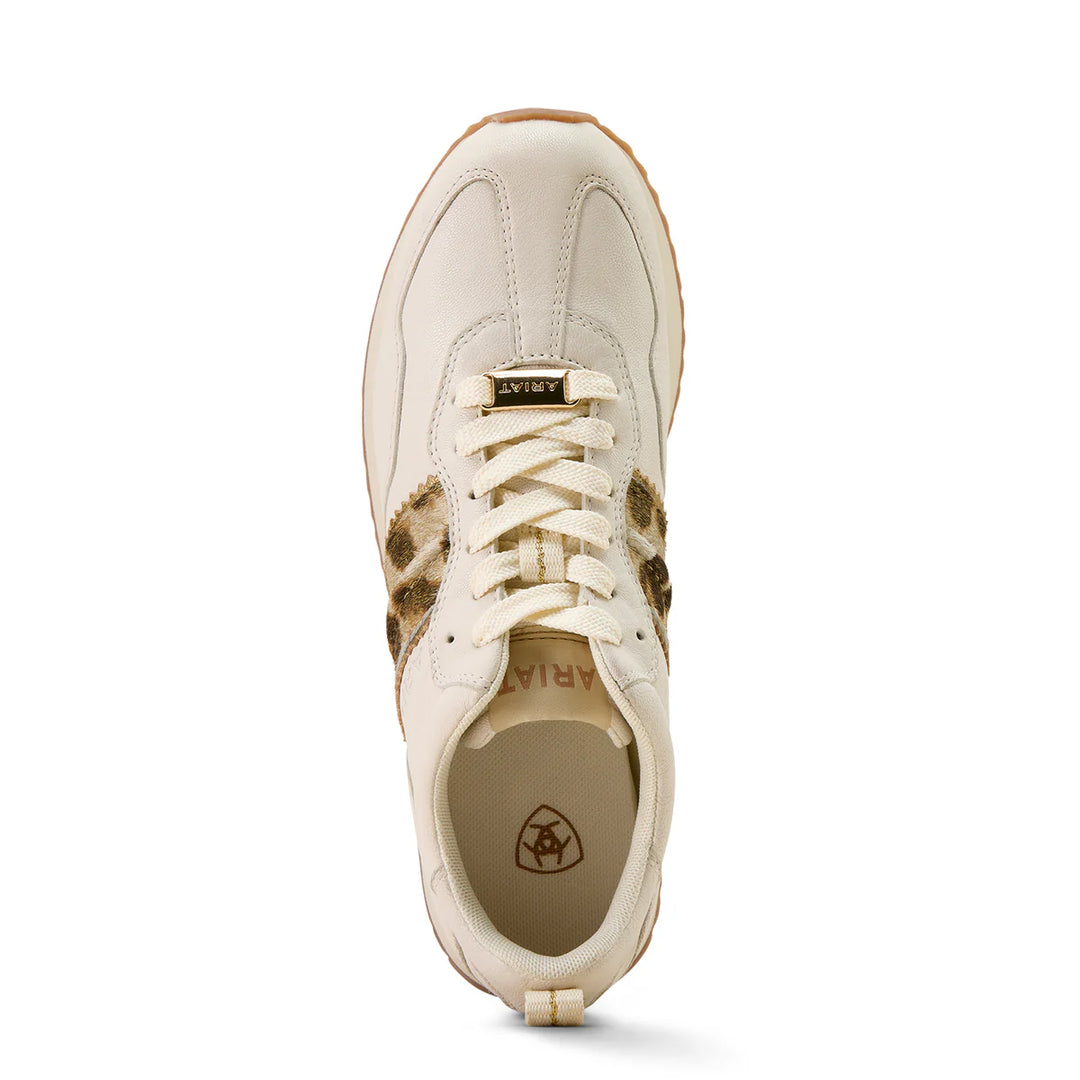 Ariat - Women's Ranch Runner Bright Cream/Gilded Leopard Hair On