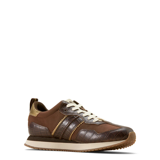 Ariat - Women's Ranch Runner Aged Tan/Luxe Espresso Croc Print