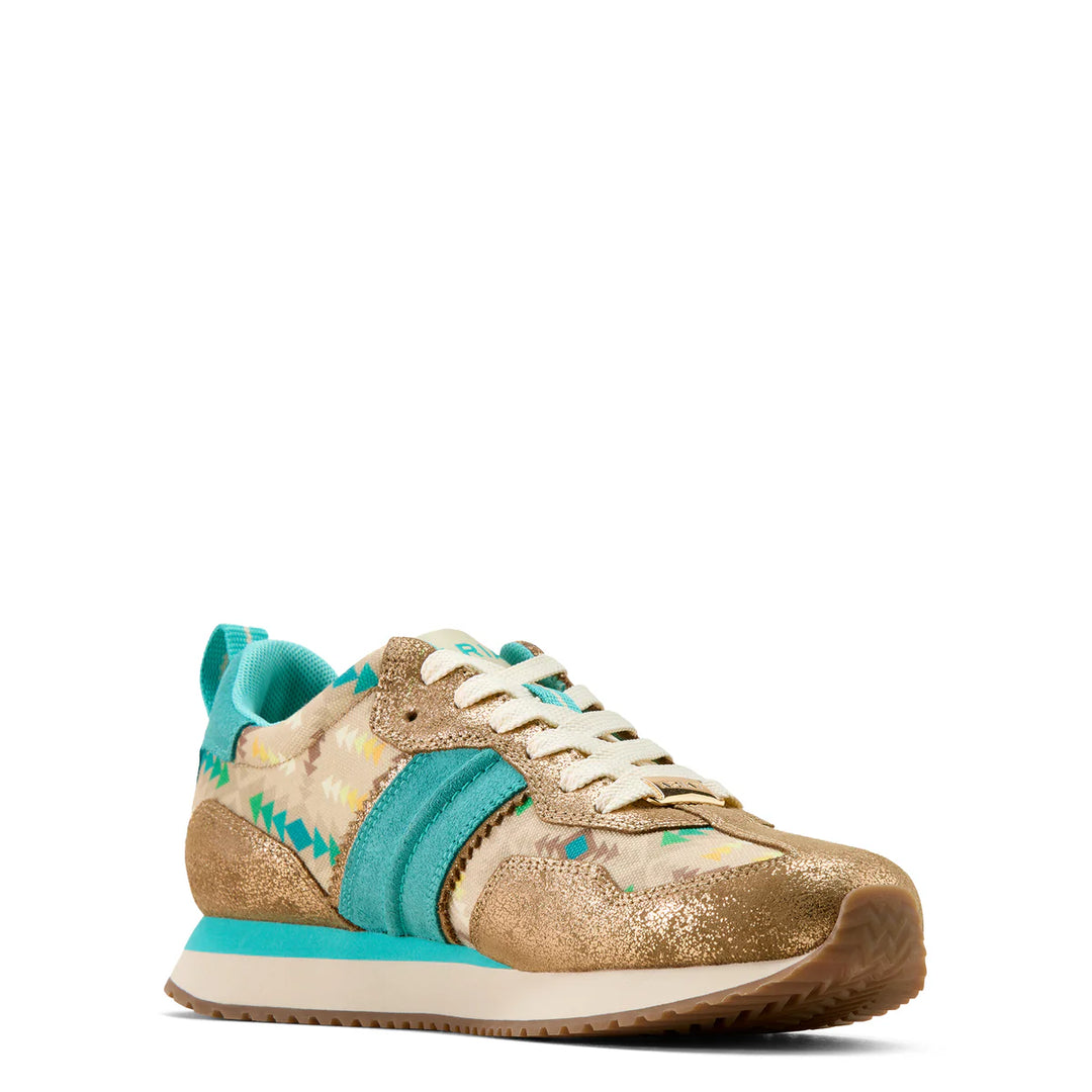 Ariat - Women's Ranch Runner Turquoise Blanket/Metallic Bronze