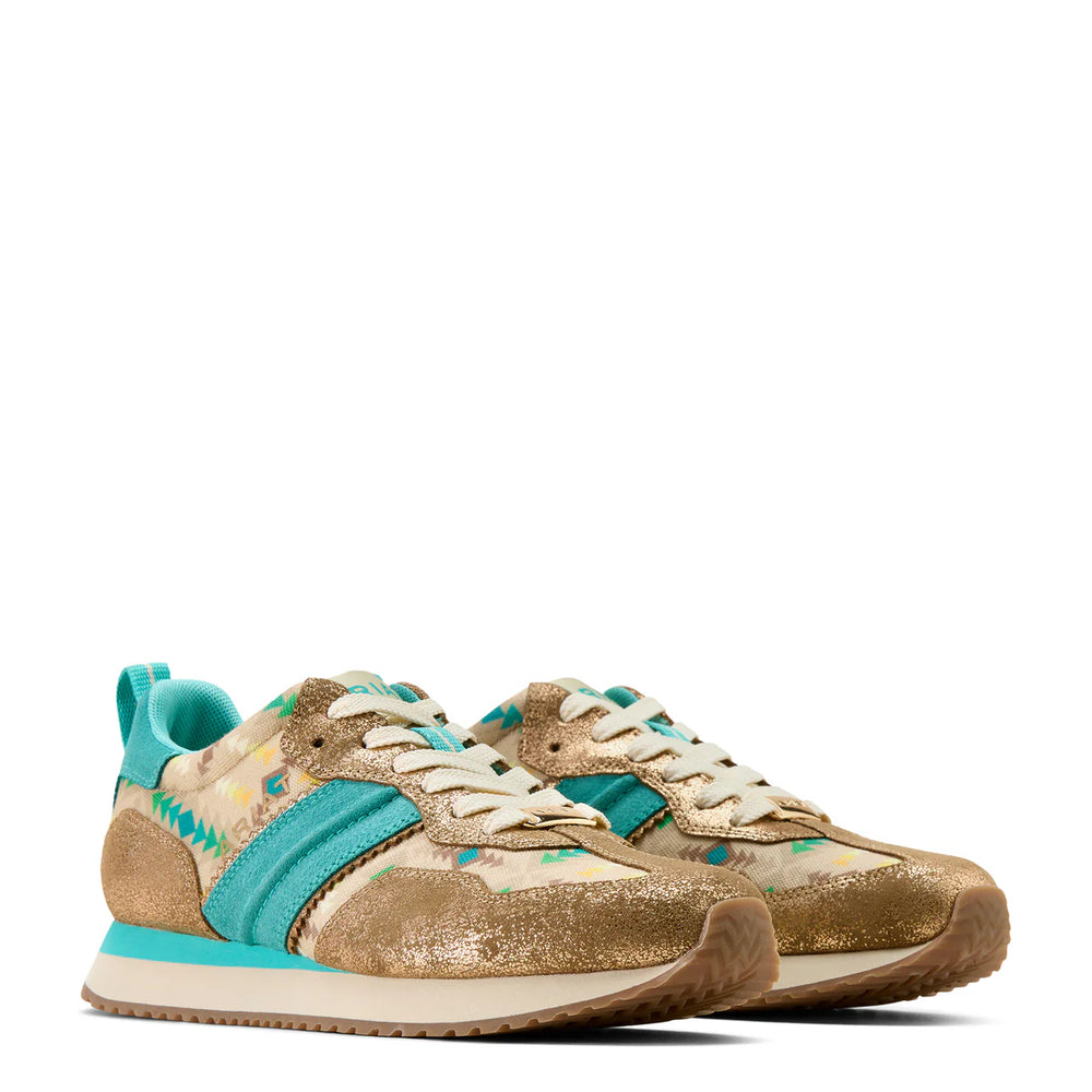 Ariat - Womens Ranch Runner Turquoise Blanket/Metallic Bronze