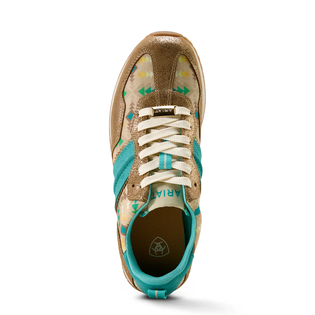 Ariat - Women's Ranch Runner Turquoise Blanket/Metallic Bronze