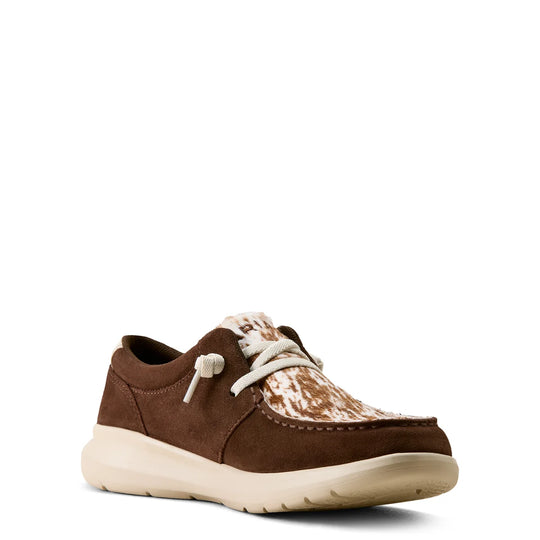 Ariat - Womens Hilo Coffee Bean Suede/Speckled Cow Print