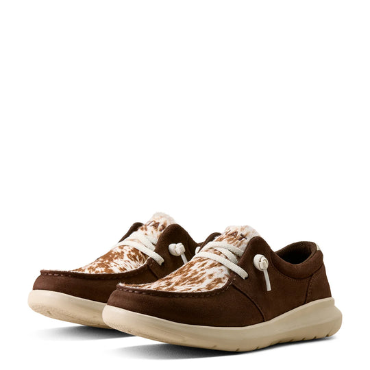 Ariat - Womens Hilo Coffee Bean Suede/Speckled Cow Print
