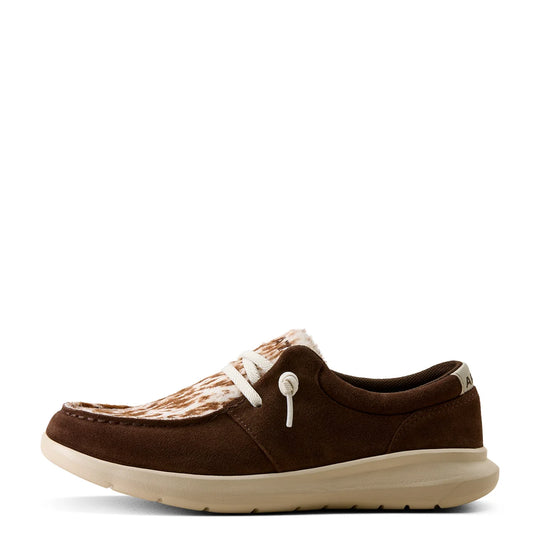 Ariat - Womens Hilo Coffee Bean Suede/Speckled Cow Print