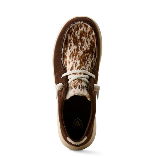 Ariat - Womens Hilo Coffee Bean Suede/Speckled Cow Print
