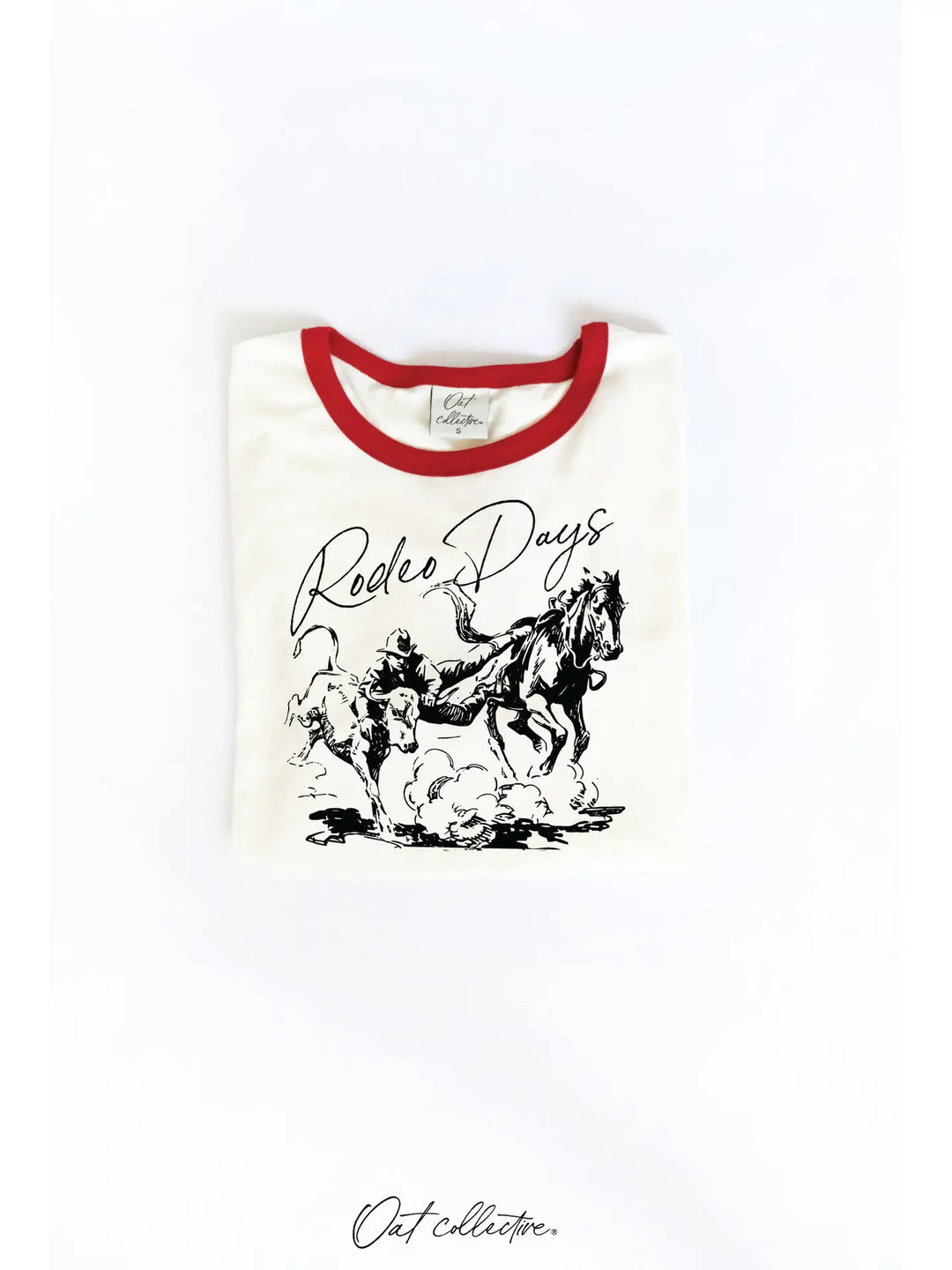 Buffalo Belle - Rodeo Days Ringer Graphic Red Tee