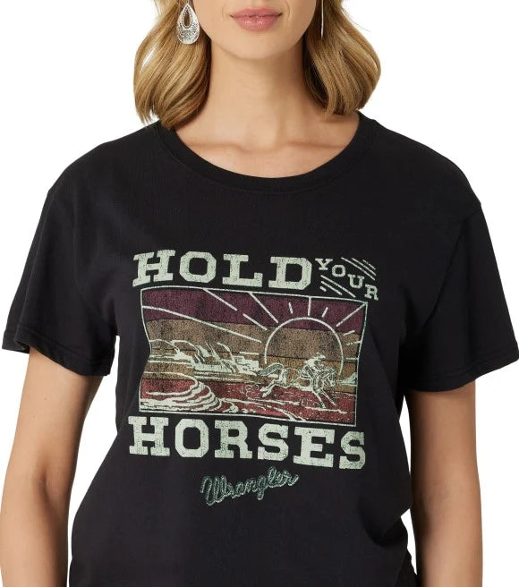 Wrangler - Womens Hold Your Horses Tee