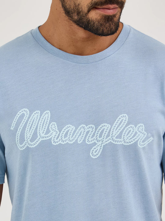 Wrangler - Mens Pale Blue Roper Tee