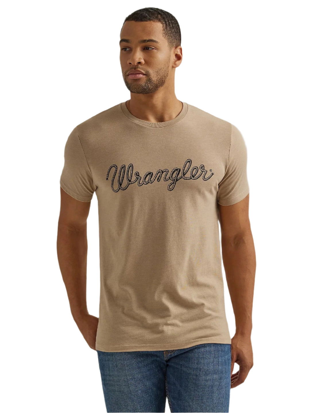 Wrangler - Mens Khaki Rope Tee