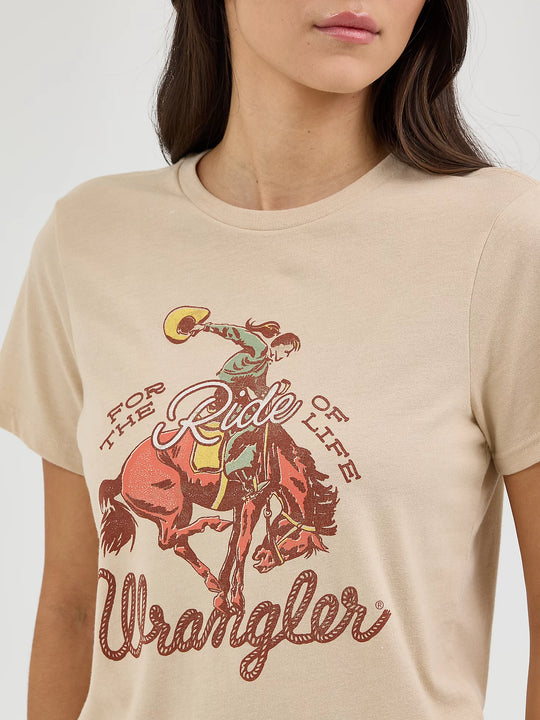 Wrangler - Womens Cream Bucker Tee