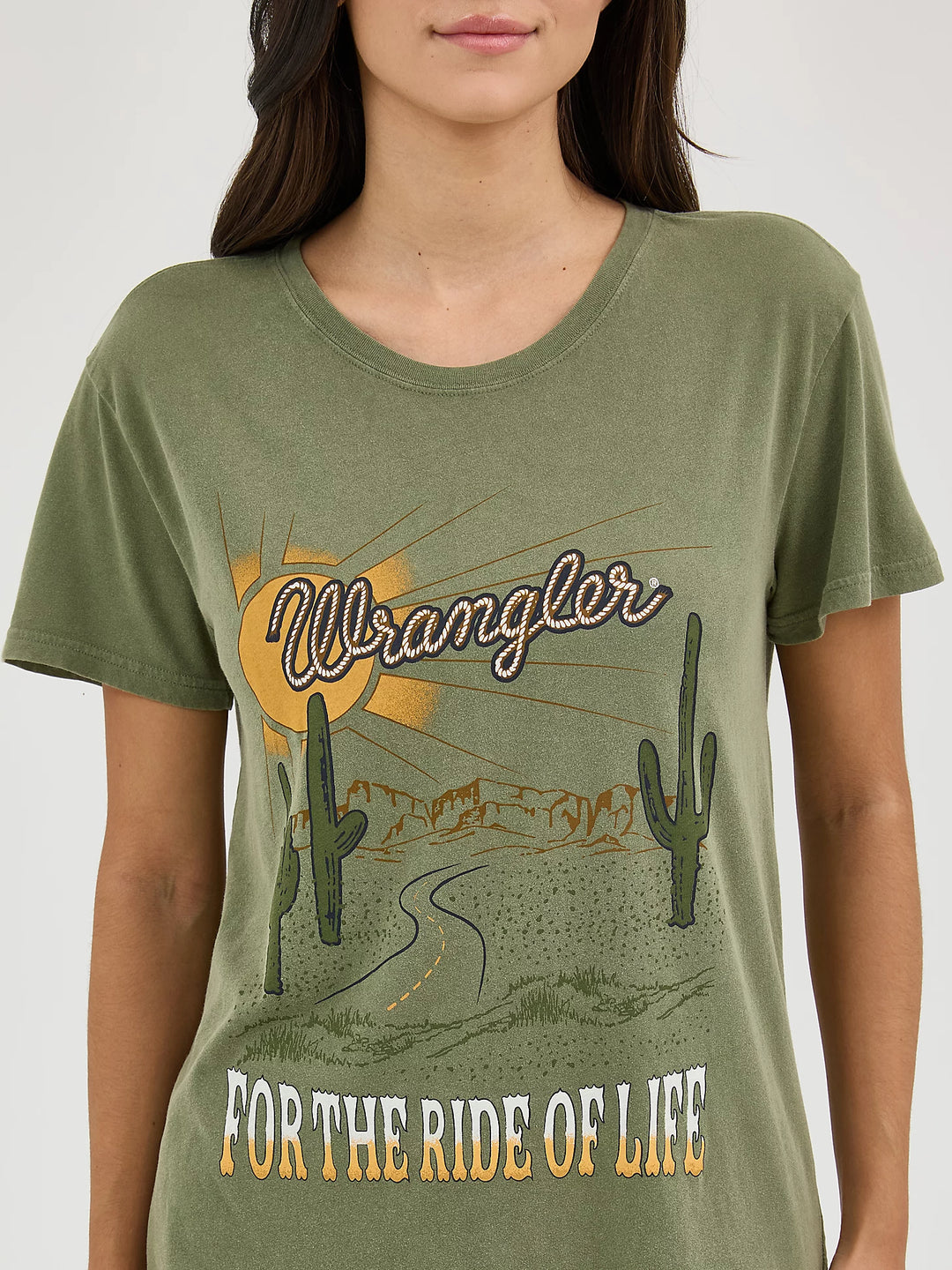 Wrangler - Womens Sage Cactus Tee