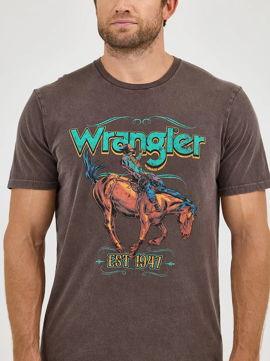 Wrangler - Mens Brown Bucker Tee