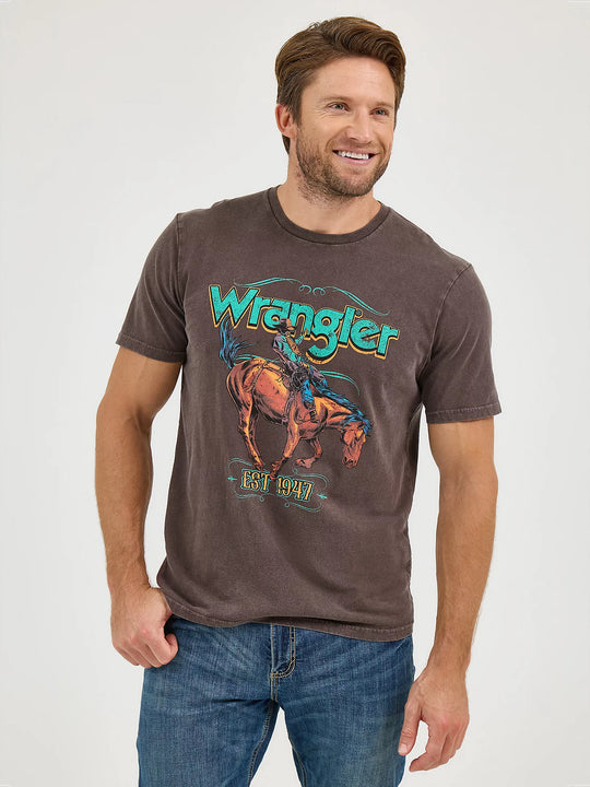 Wrangler - Mens Brown Bucker Tee