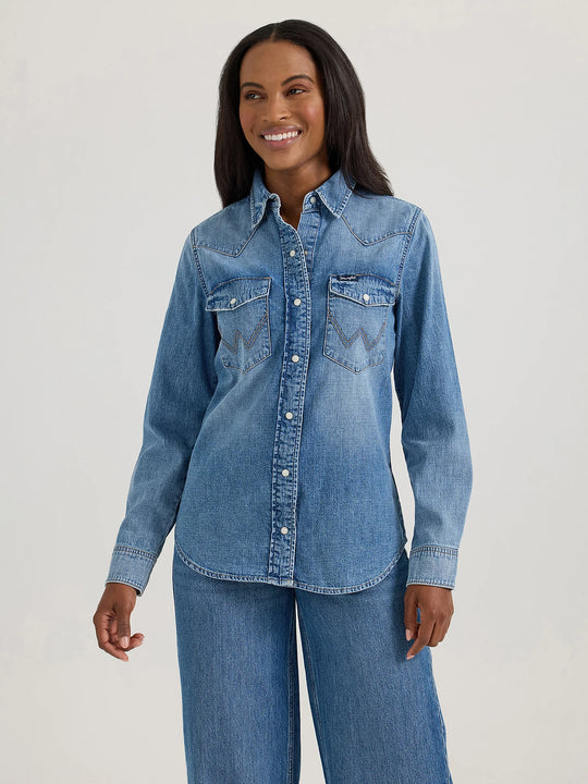 Wrangler - Womens Slim Denim Arena Shirt