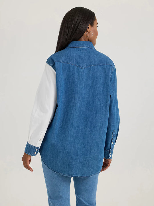 Wrangler - Womens Terri Denim Arena Shirt