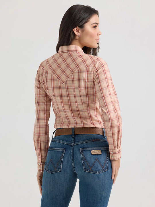 Wrangler - Womens Pink Plaid Arena Shirt