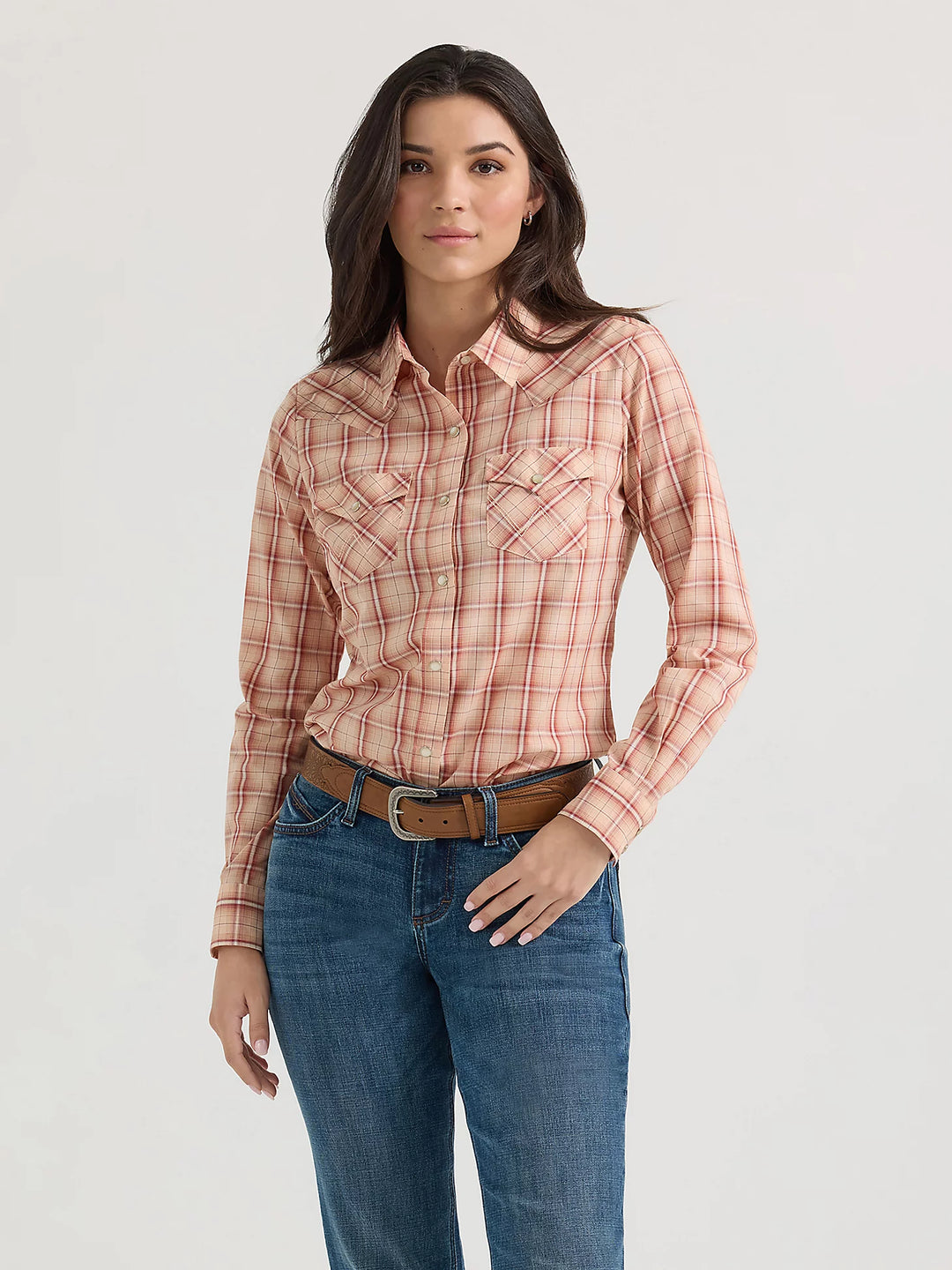 Wrangler - Womens Pink Plaid Arena Shirt