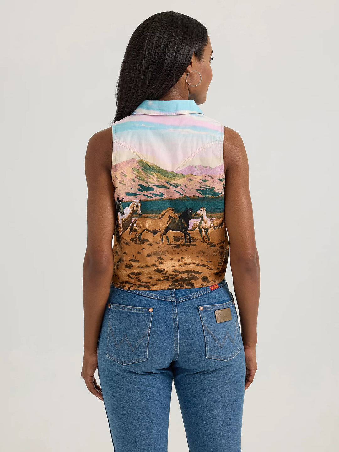 Wrangler - Womens Utah Tie Sleeveless Shirt