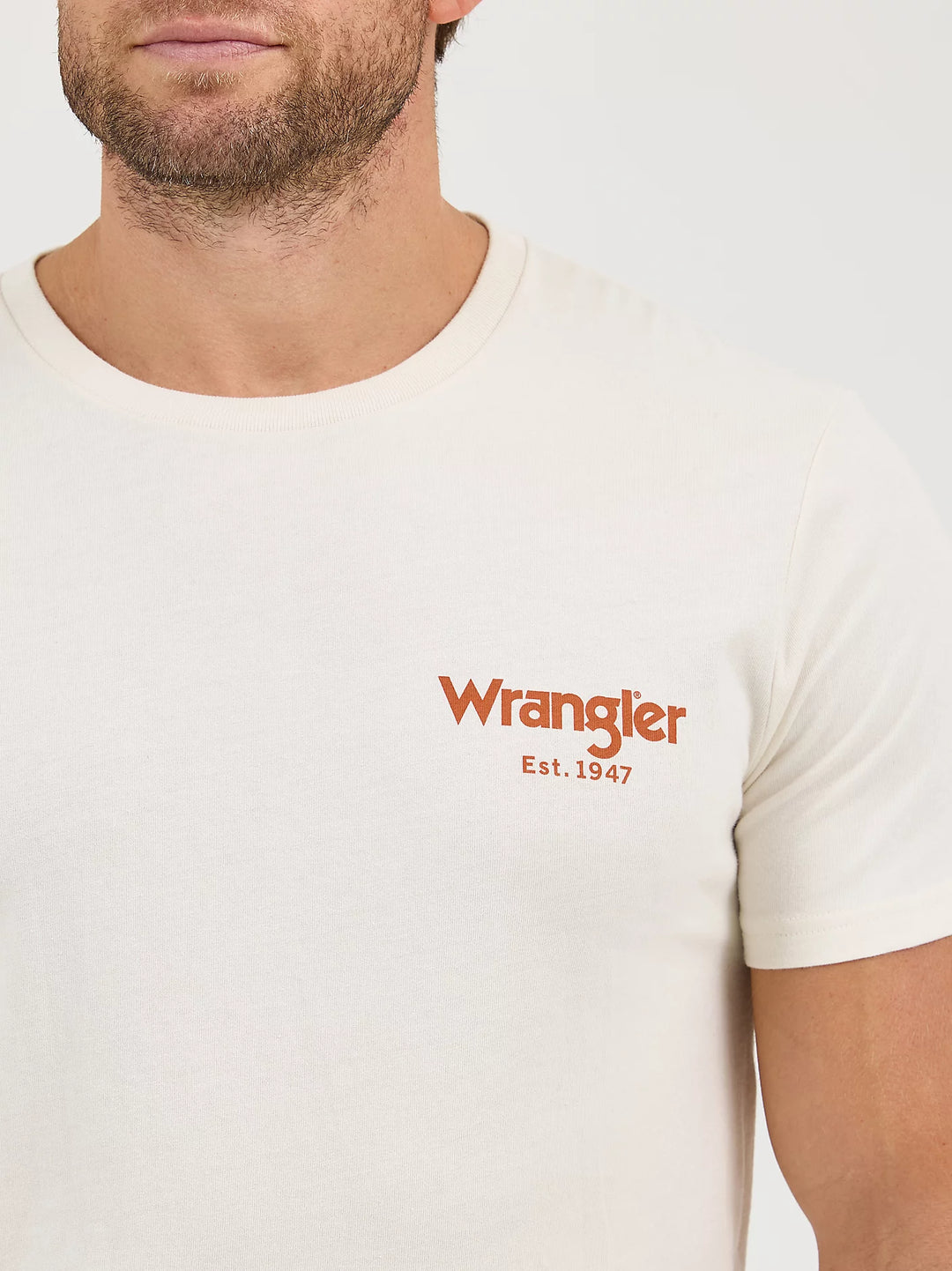 Wrangler - Mens Bucking Bronc White Tee