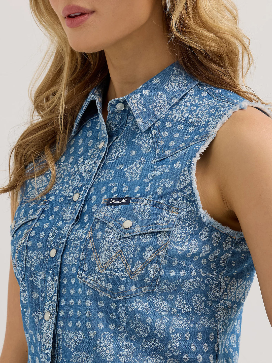 Wrangler - Womens Paisley Tank Denim Top