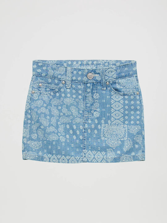 Wrangler - Girls Bandana Denim Skirt