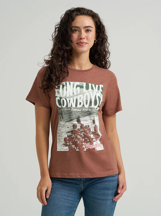 Wrangler - Womens Long Live Cowboys Tee