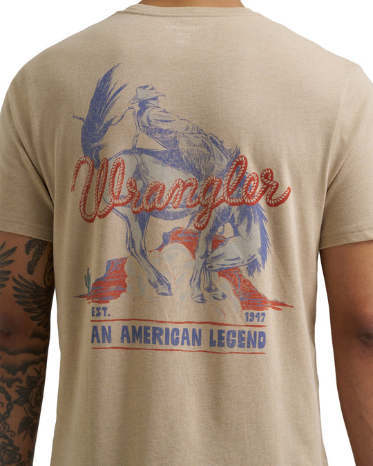 Wrangler - Mens Cream Trench Tee