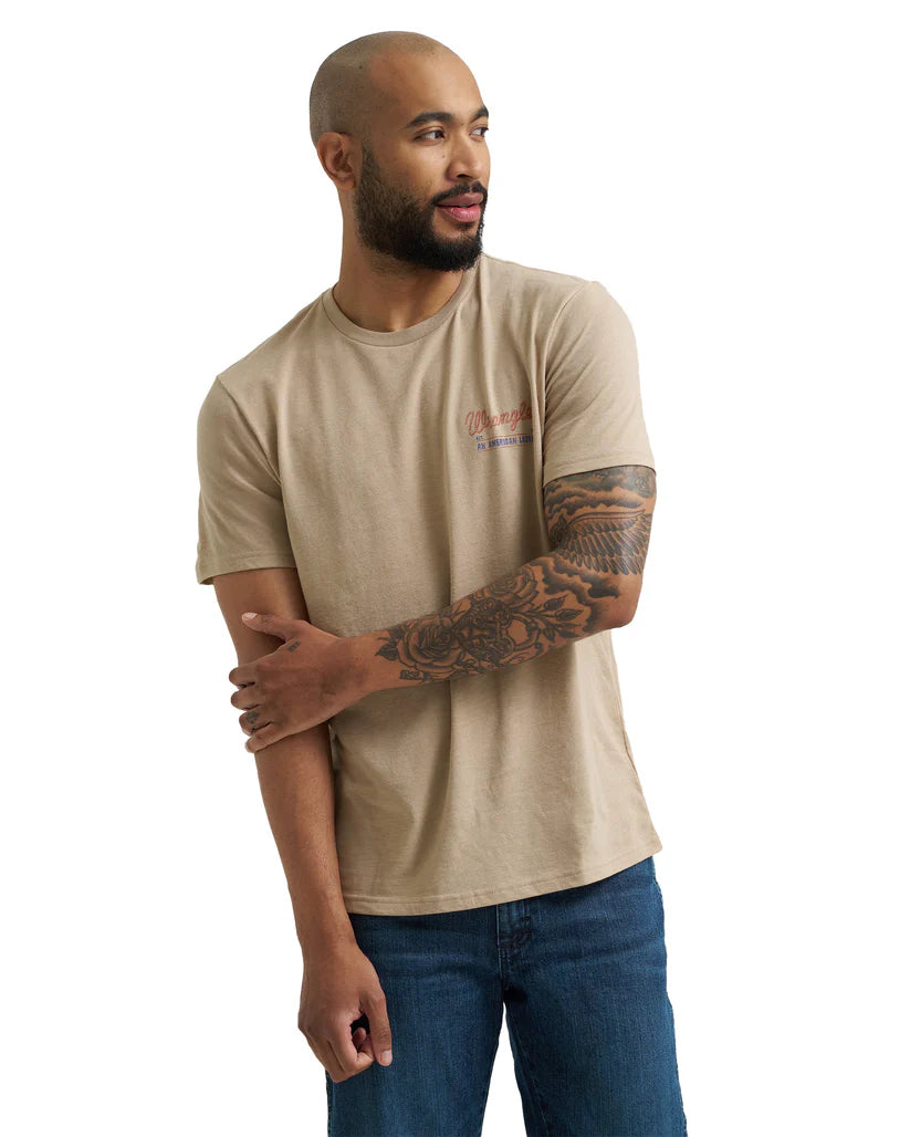 Wrangler - Mens Cream Trench Tee