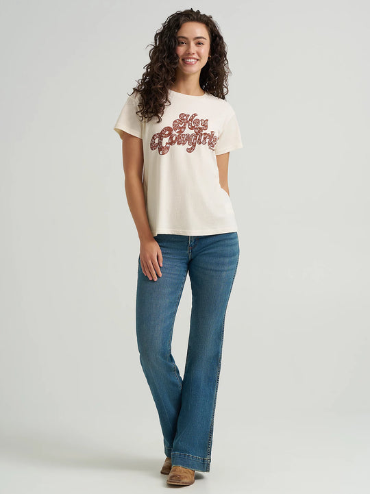 Wrangler - Womens Graphic Retro Ivory Tee