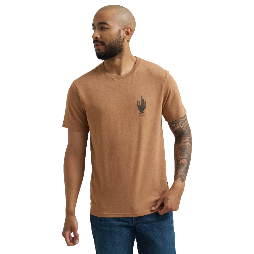 Wrangler - Mens Brown American Legend Graphics Tee