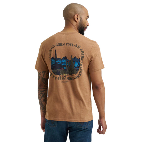 Wrangler - Mens Brown American Legend Graphics Tee
