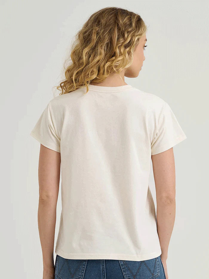 Wrangler - Womens Cream Graphic Retro Tee