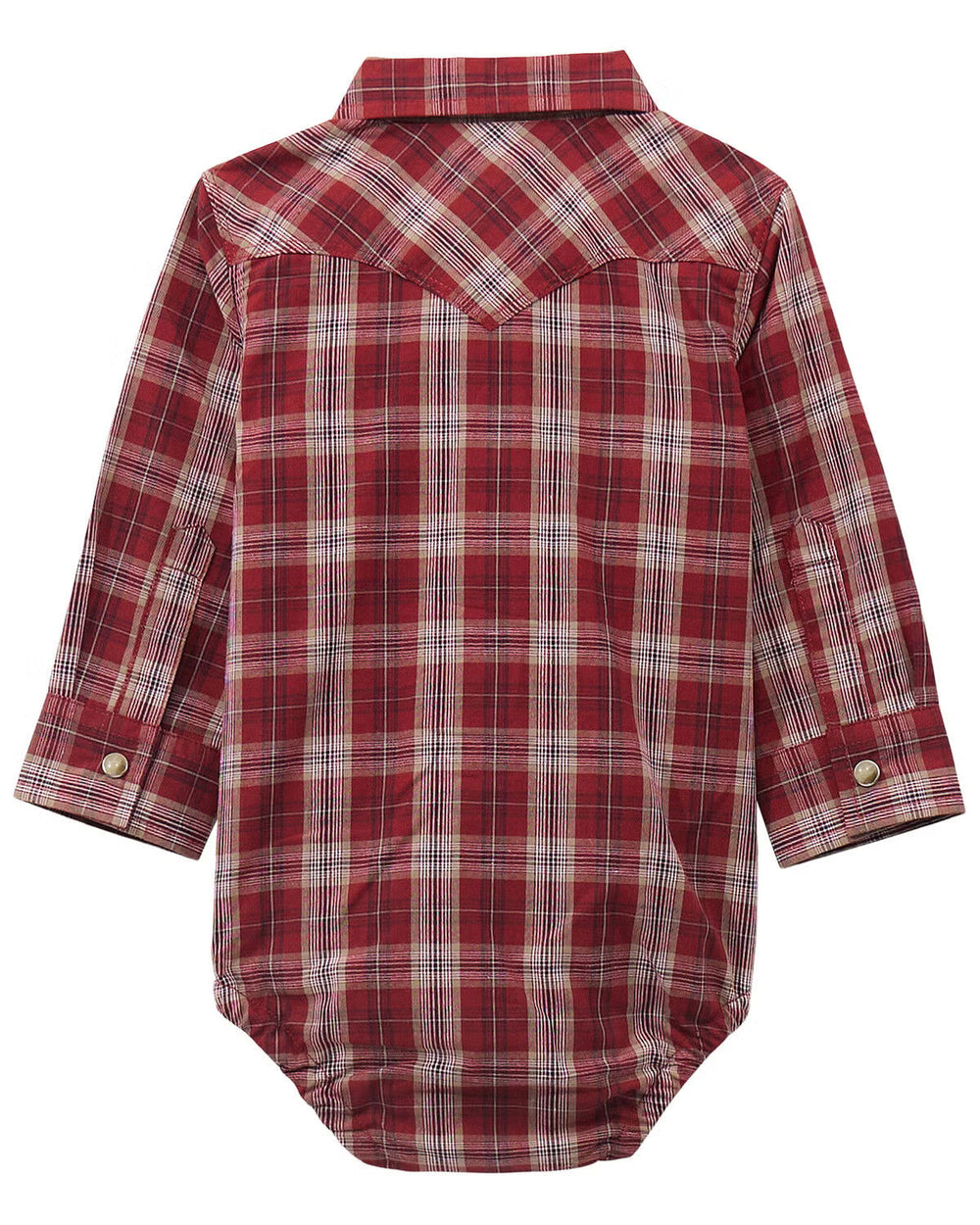 Wrangler - Baby Red Western Snap Bodysuit