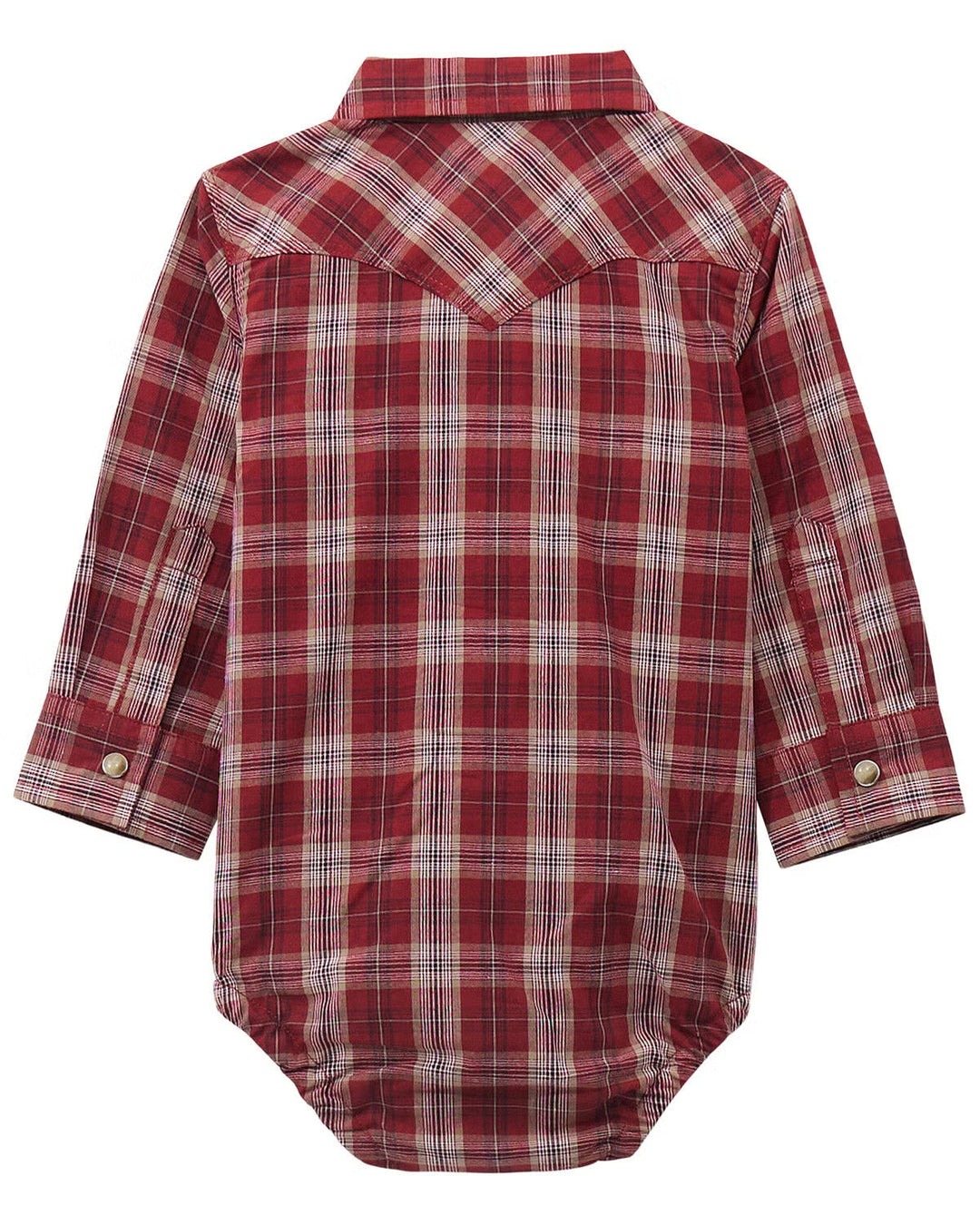 Wrangler - Baby Red Western Snap Bodysuit